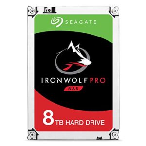 seagate ironwolf pro 8tb nas internal hard drive hdd – cmr 3.5 inch sata 6gb/s 7200 rpm 256mb cache for raid network attached storage, data recovery service – frustration free packaging (st8000ne001)