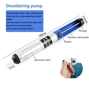 Soldering Gun, NEWACALOX Automatic 60W Electronics Solder Iron Gun Kit, Soldering Tools with Desoldering Pump, Tweezers, Soldering Wires, for Jewelry, Home DIY, Circuit Board Repair