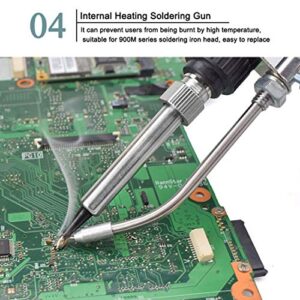 Soldering Gun, NEWACALOX Automatic 60W Electronics Solder Iron Gun Kit, Soldering Tools with Desoldering Pump, Tweezers, Soldering Wires, for Jewelry, Home DIY, Circuit Board Repair