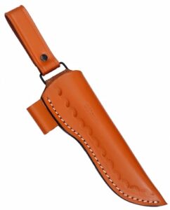 ottoza custom handmade brown 7" leather knife sheath for 7 inch blade for bushcraft knife - hunting knife - camping knife - survival knife - fixed blade knives vertical carry/cow-buffalo leather no:74