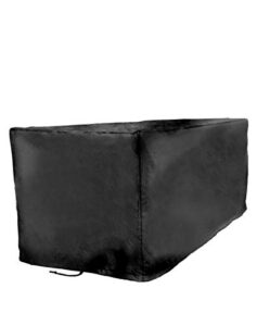 sturdy covers deck box defender cover - all-season outdoor deck box cover (black, medium)