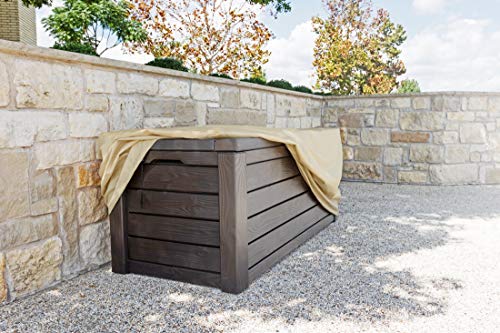 Sturdy Covers Deck Box Defender Cover - All-Season Outdoor Deck Box Cover (Black, Medium)