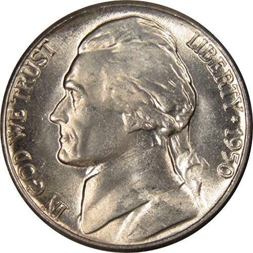 1950 D Jefferson Nickel 5 Cent Piece BU Uncirculated Mint State 5c US Coin