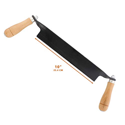 Felled Draw Shave Knife – 10in Straight Draw Knife Straight Draw Shave Tool Woodworking Debarking Hand Tool