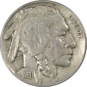 1931 S Indian Head Buffalo Nickel 5 Cent Piece VF Very Fine 5c US Coin