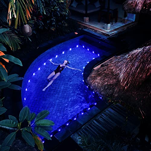 POOCCI Pool Lights for Above Ground Pools Waterproof 33FT Color Changing USB Power LED Pool Lights Around Swimming Pool Pond and Bathtub