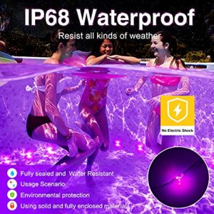 POOCCI Pool Lights for Above Ground Pools Waterproof 33FT Color Changing USB Power LED Pool Lights Around Swimming Pool Pond and Bathtub