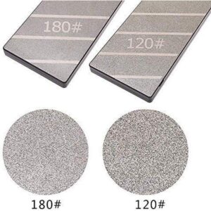 SCOTTCHEN Diamond Flattening Stone Lapping Plate Double-sided Extra Large 10x3 inch (120&180) Grit Diamond Sharpening Plate Fixing Stone Flattener