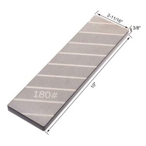 SCOTTCHEN Diamond Flattening Stone Lapping Plate Double-sided Extra Large 10x3 inch (120&180) Grit Diamond Sharpening Plate Fixing Stone Flattener