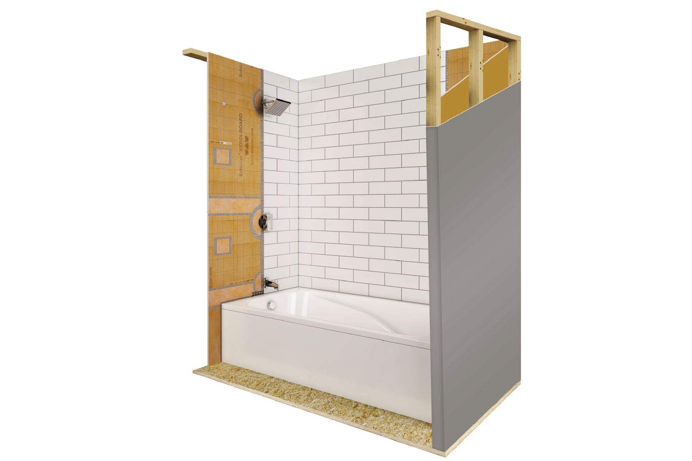 Schluter Systems Kerdi Board Waterproof Shower Kit, Model KBKIT