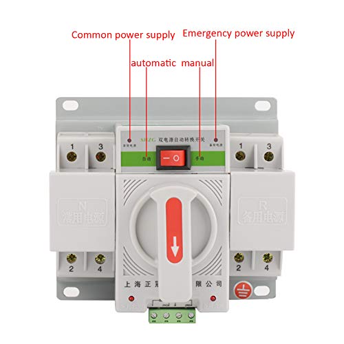 220V 63A Automatic Transfer Switch Mini Intelligent Dual Electronic Power Circuit Breaker (2P)