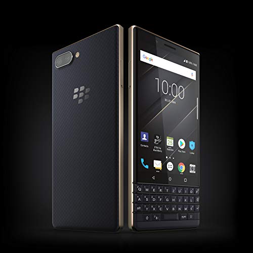 BlackBerry KEY2 LE (Lite) Dual-SIM (64GB, BBE100-4, QWERTZ Keypad) (GSM Only, No CDMA) Factory Unlocked 4G Smartphone - International Version (Champagne/Gold)