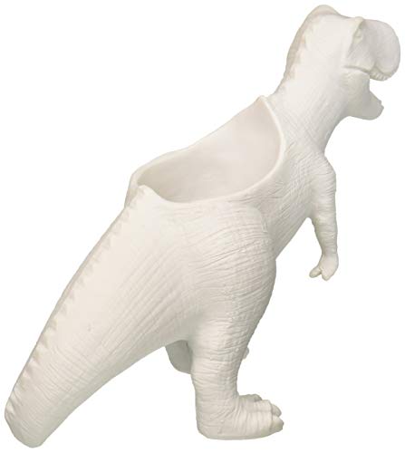 Gift Republic T-Rex Dinosaur White Planter