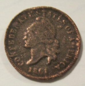 replica confederate 1 cent coin