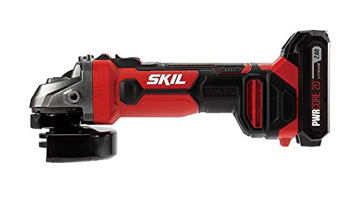 Skil 20V 4-1/2 Inch Angle Grinder, Includes 2.0Ah PWRCore 20 Lithium Battery and Charger - AG290202