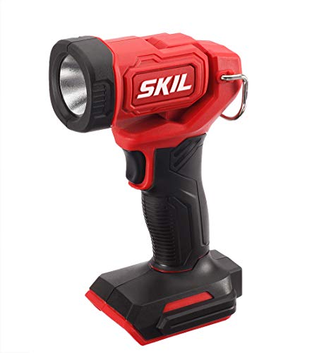 SKIL 4-Tool Kit: 20V Cordless Drill Driver, Impact Driver, Reciprocating Saw and LED Spotlight, Includes Two 2.0Ah Lithium Batteries and One Charger - CB739601, White