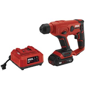 skil 20v sds-plus rotary hammer, includes 2.0ah pwrcore 20 lithium battery & charger - rh170202
