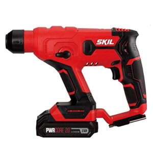 SKIL 20V SDS-plus Rotary Hammer, Includes 2.0Ah Pwrcore 20 Lithium Battery & Charger - RH170202