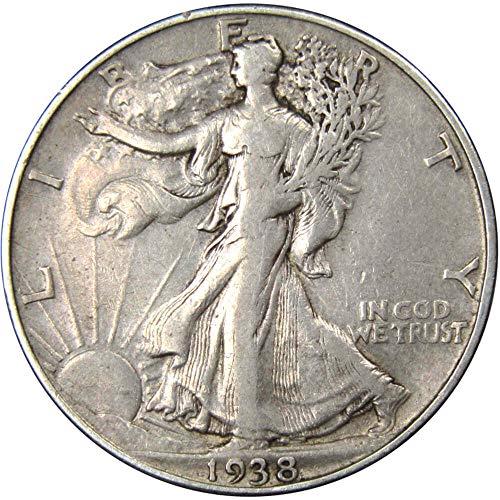 1938 D Liberty Walking Half Dollar VF Very Fine 90% Silver 50c US Coin