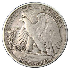 1938 D Liberty Walking Half Dollar VF Very Fine 90% Silver 50c US Coin