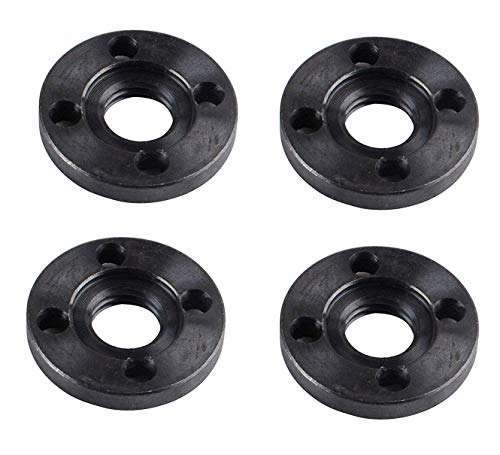 Podoy Angle Grinder Outer Lock Nut for Compatible with Makita Dewalt Milwaukee Bosch Black & Decker Ryobi 5/8"-11 Fits All 4-1/2" (4 Pack)