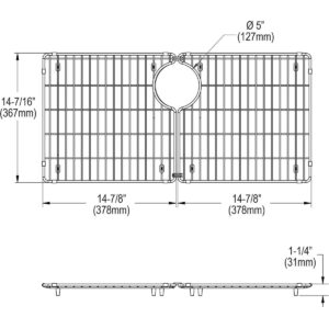 Elkay LKOBG3014SS Bottom Grid, Stainless Steel