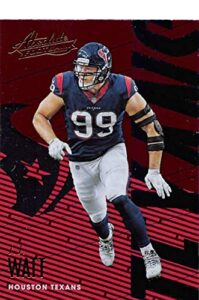 2018 absolute football #41 j.j. watt houston texans official nfl trading card made by panini