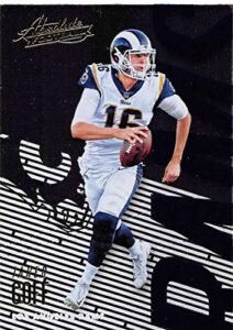 2018 absolute football #52 jared goff los angeles rams official nfl trading card made by panini