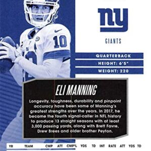 2018 Panini Absolute #71 Eli Manning NY Giants