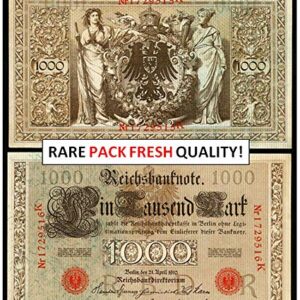 1910 DE GIANT PACK FRESH GERMAN 1910 1000 MARKS! HIGHEST DENOM LARGEST GERMAN EMPIRE BILL! 1000 Marks CRISP UNCIRCULATED