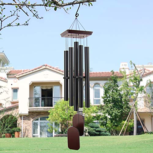 ASTARIN Large Wind Chimes Outdoor 48 Inch Sympathy Wind Chime with 5 Heavy Aluminum Tubes Tuned Soothing Melody, Memorial Wind Chimes for Outside Decoration (Patio, Garden, Yard)