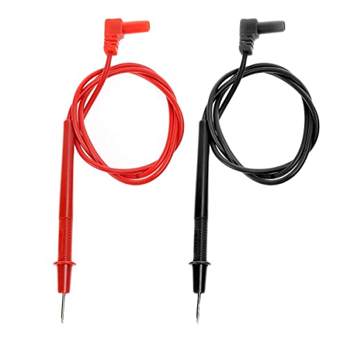 YXQ Banana Plug Multimeter Probe Pen Testing Connecting Cable Stick 2.6Ft 1000V Black Red Pair for Digital Multimeter Meter Multi Tester Lead Wire Voltmeter 1Pair