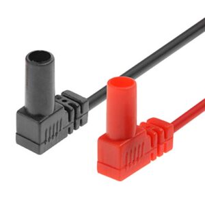 YXQ Banana Plug Multimeter Probe Pen Testing Connecting Cable Stick 2.6Ft 1000V Black Red Pair for Digital Multimeter Meter Multi Tester Lead Wire Voltmeter 1Pair