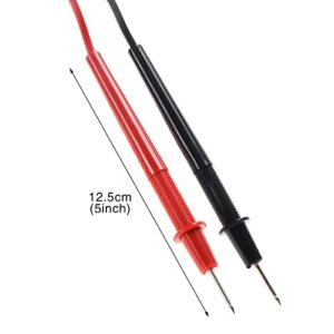 YXQ Banana Plug Multimeter Probe Pen Testing Connecting Cable Stick 2.6Ft 1000V Black Red Pair for Digital Multimeter Meter Multi Tester Lead Wire Voltmeter 1Pair