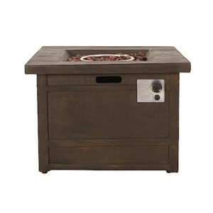 christopher knight home land fire pit, brown