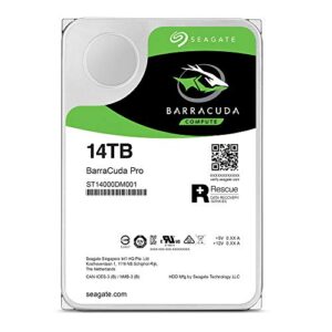 Seagate BarraCuda Pro 14TB Internal Hard Drive Performance HDD – 3.5 Inch SATA 6 Gb/s 7200 RPM 256MB Cache for Computer Desktop PC, Data Recovery (ST14000DM001)