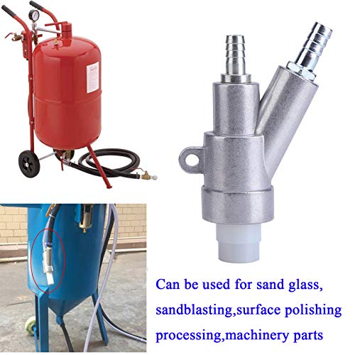 Jewboer Sand Blaster Gun Kit, Sandblaster Sandblasting Gun for Blast Cabinet with Boron Carbide Nozzle (6MM)