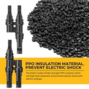 BougeRV Solar Branch Connectors Y Connector for Parallel Connection Between Solar Panels FMM+MFF (2 Pairs)