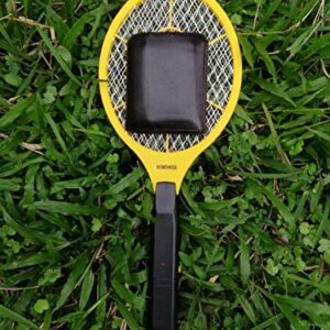 Electric Fly Swatter - Bug Zapper - Best High Voltage Handheld Mosquito Killer - Wasp, Fruit Fly, Insect Trap Racket for Indoor, Travel, Camping and Outdoor Control (2 AA Batteries Included)