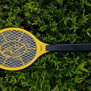 Electric Fly Swatter - Bug Zapper - Best High Voltage Handheld Mosquito Killer - Wasp, Fruit Fly, Insect Trap Racket for Indoor, Travel, Camping and Outdoor Control (2 AA Batteries Included)