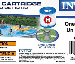 Intex Swimming Pool Easy Set Filter Cartridge Replacement - Type H (4 Pack)