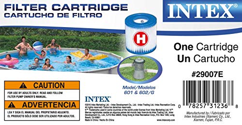 Intex Swimming Pool Easy Set Filter Cartridge Replacement - Type H (4 Pack)