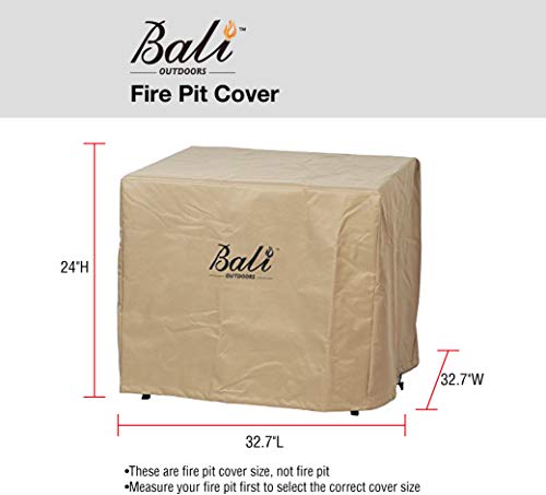 BALI OUTDOORS Outdoor Cover Square Fire Pit Covers (32.7''*32.7''*24'')