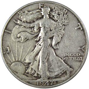 1947 d liberty walking half dollar ag about good 90% silver 50c us coin