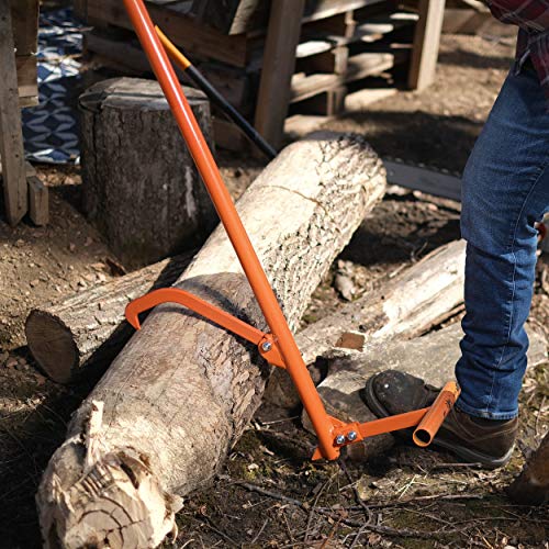 Felled Steel Timberjack - 12in x 48in Timber Jack Tool, Cant Hook Log Roller Tool for Logs Up to 12in Wide with Log Hook for Felling and Logging