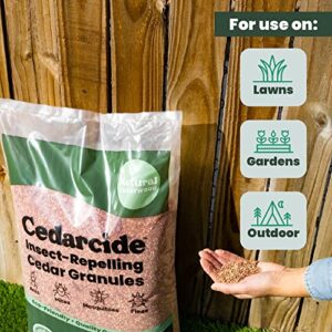 Cedarcide Insect Repelling Cedar Granules | Repels Fleas, Mosquitoes, Ants, Mites | Protect Your Lawn with a Cedar Barrier | Family & Pet Friendly | 4 Bags (32 Lbs)