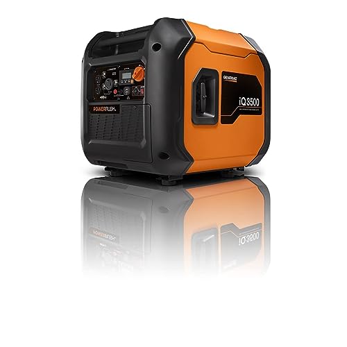 Generac 7127 iQ3500 3,500-Watt Gas-Powered Portable Inverter Generator - Durable, Lightweight Design with Parallel Capability - Speed Selection for Quiet Performance or Maximum Power - CARB Compliant