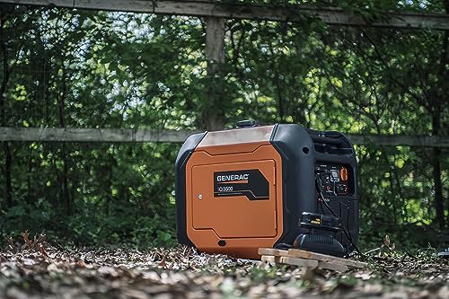 Generac 7127 iQ3500 3,500-Watt Gas-Powered Portable Inverter Generator - Durable, Lightweight Design with Parallel Capability - Speed Selection for Quiet Performance or Maximum Power - CARB Compliant