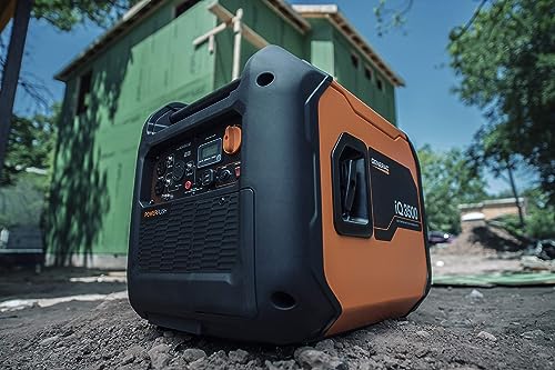 Generac 7127 iQ3500 3,500-Watt Gas-Powered Portable Inverter Generator - Durable, Lightweight Design with Parallel Capability - Speed Selection for Quiet Performance or Maximum Power - CARB Compliant