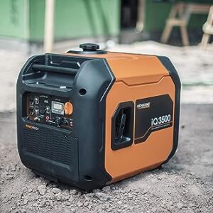 Generac 7127 iQ3500 3,500-Watt Gas-Powered Portable Inverter Generator - Durable, Lightweight Design with Parallel Capability - Speed Selection for Quiet Performance or Maximum Power - CARB Compliant